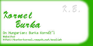 kornel burka business card